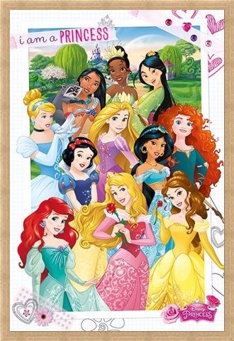 Framed Framed I Am A Princess - Disney Princess