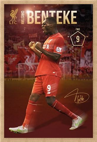 Framed Framed Christian Benteke 2015/16 - Liverpool Football Club