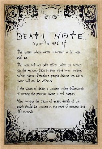 Framed Framed Play By The Rules - Death Note
