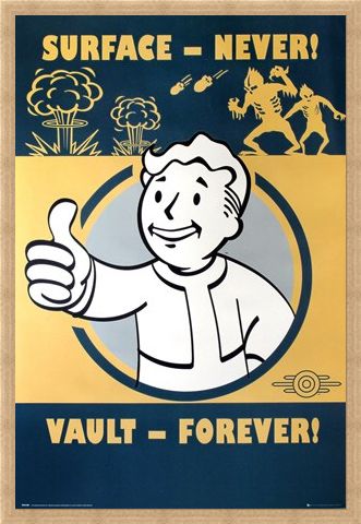 Framed Framed Vault Forever Poster - Fallout 4
