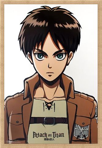 Framed Framed Eren Portrait - Attack on Titan