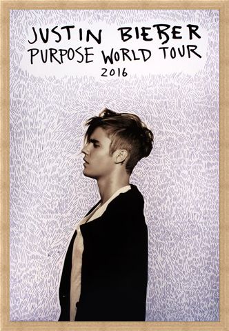 Framed Framed Purpose Tour Poster - Justin Bieber