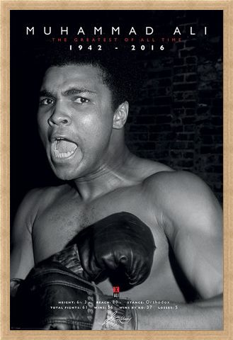 Framed Framed The Greatest Of All Time - Muhammad Ali