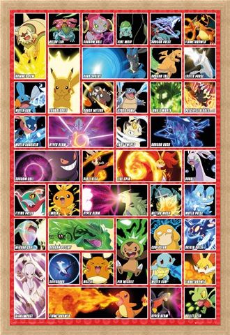 Framed Framed Character Moves - Pokemon