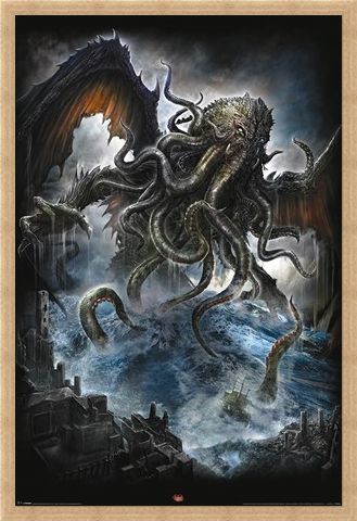 Framed Framed Spiral Cthulhu - Mythical Monster