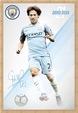 Framed Framed David Silva 16/17 - Manchester City