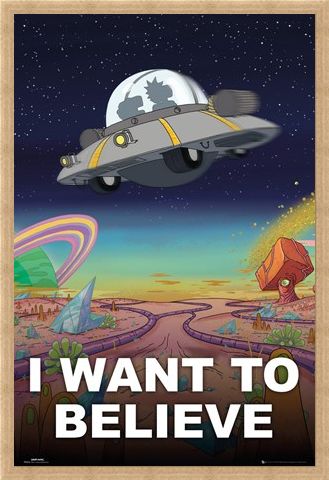 Framed Framed I Want To Believe - Rick And Morty