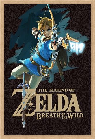 Framed Framed Breath Of The Wild Cover Art - The Legend Of Zelda