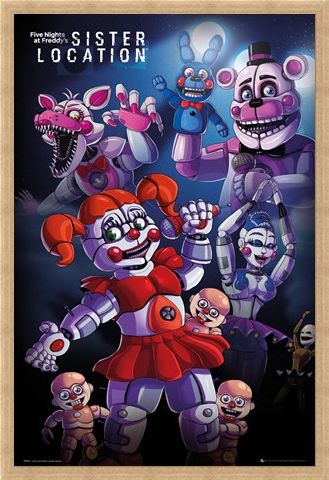 Framed Framed Sister Location - Five Nights At Freddy's