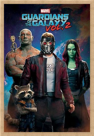 Framed Framed Characters In Space - Guardians Of The Galaxy Vol.2