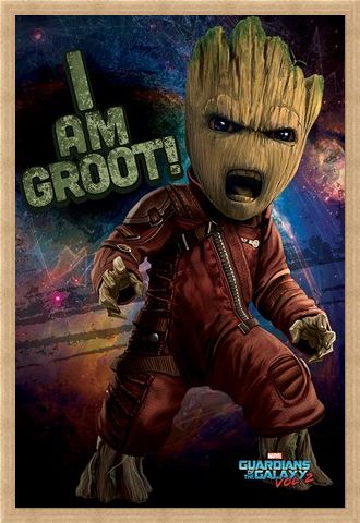 Framed Framed Angry Groot - Guardians of the Galaxy Vol.2