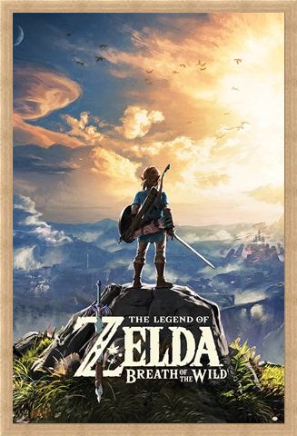 Framed Framed Sunset Over Hyrule - The Legend Of Zelda: Breath Of The Wild