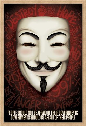 Framed Framed Governments Should Be Afraid Of Their People - V for Vendetta