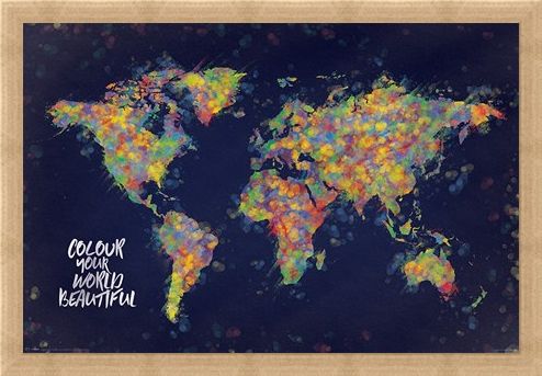 Framed Framed Colour Your World Beautiful - Atlas