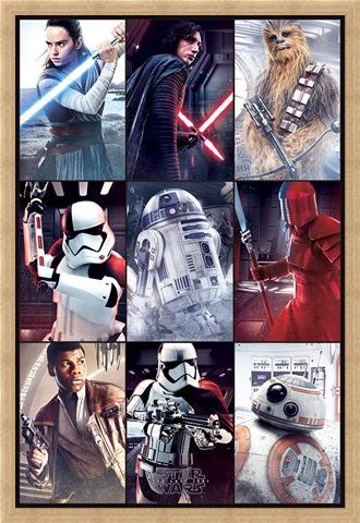 Framed Framed The Last Jedi Characters - Star Wars