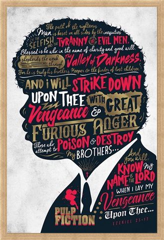 Framed Framed Ezekiel 25:17 - Pulp Fiction