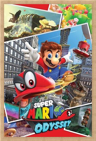 Framed Framed Odyssey Collage - Super Mario
