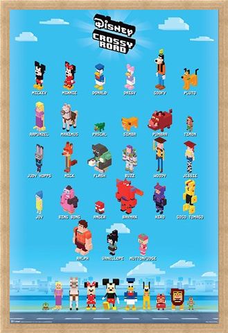 Framed Framed Crossy Characters - Disney Crossy Road