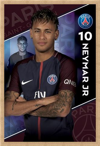 Framed Framed Neymar 16-17 - PSG