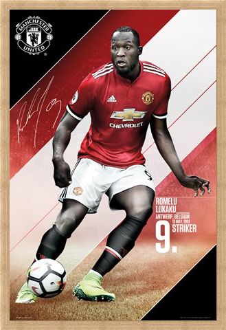 Framed Framed Manchester United 17-18 - Romelu Lukaku