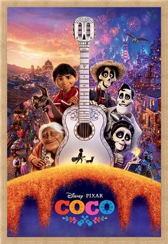 Framed Framed Día de Muertos Guitar - Coco