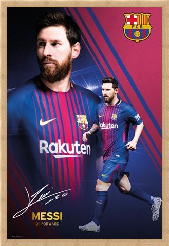 Framed Framed Messi Collage 17-18 - Barcelona