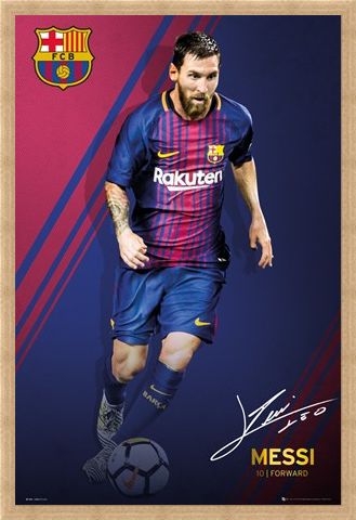 Framed Framed Messi 17/18 - Barcelona