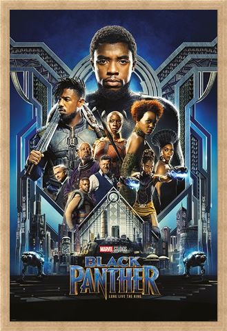 Framed Framed One Sheet - Black Panther