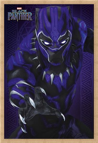 Framed Framed Glow - Black Panther