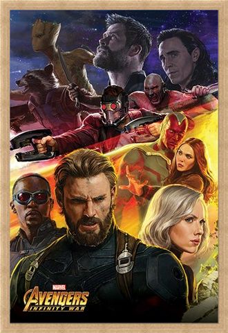 Framed Framed Infinity War Captain America - Avengers