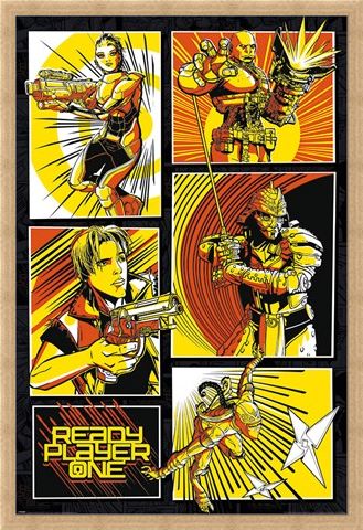 Framed Framed Comic Panels - Ready Player One