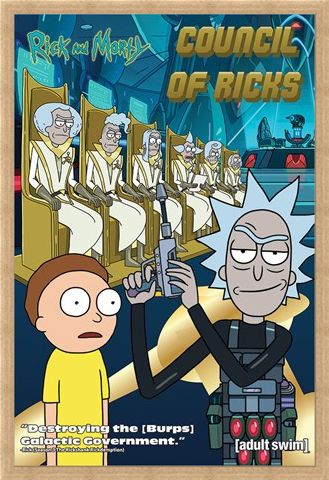 Framed Framed Council Of Ricks - Rick and Morty