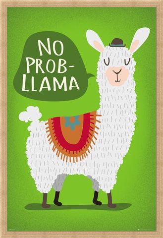 Framed Framed Llama No Probllama - Take It From Me