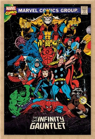 Framed Framed The Infinity Gauntlet Retro - Marvel
