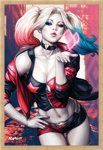Framed Framed Harley Quinn Kiss - Batman