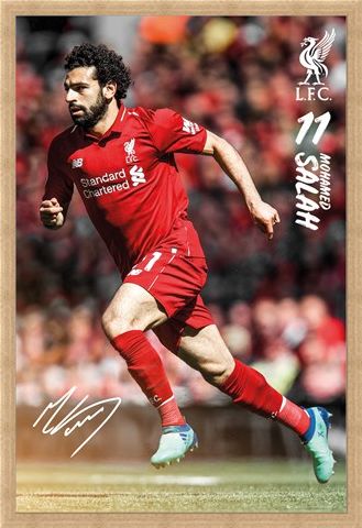 Framed Framed Salah 18/19 - Liverpool