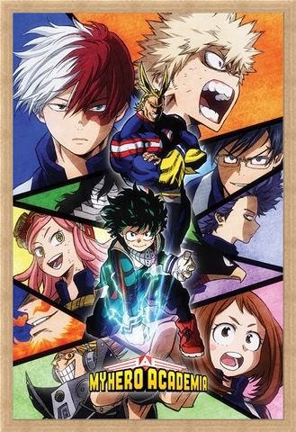 Framed Framed Characters Mosaic - My Hero Academia