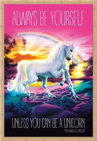 Framed Framed Always Be Yourself - Unicorn