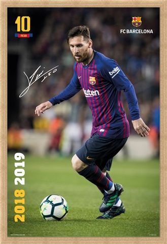 Framed Framed Messi 18-19 - Barcelona FC