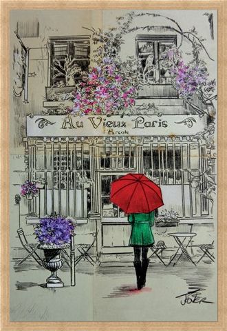 Framed Framed Au Vieux Paris - Loui Jover