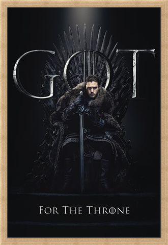 Framed Framed Jon For The Throne - Game Of Thrones