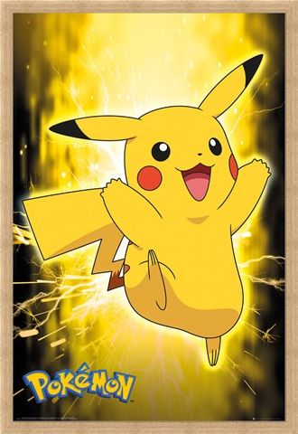 Framed Framed Pikachu Neon - Pokemon