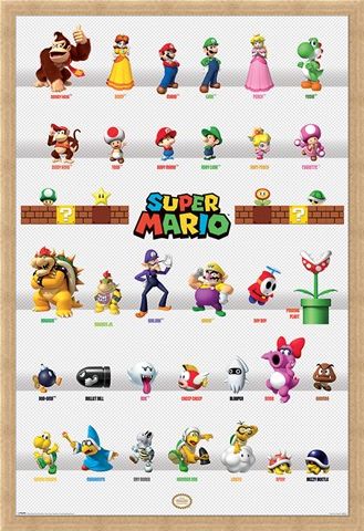 Framed Framed Character Parade - Super Mario