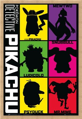 Framed Framed Silhouette - Detective Pikachu