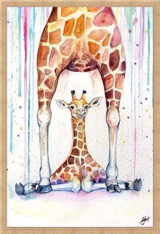 Framed Framed Gorgeous Giraffes - Marc Allante