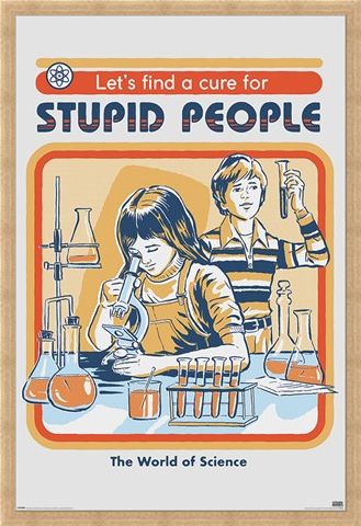Framed Framed Let's Find A Cure For Stupid People - Steven Rhodes