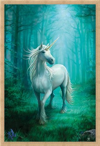 Framed Framed Forest Unicorn - Anne Stokes