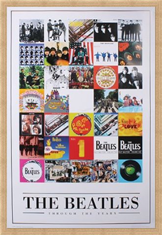 Framed Framed Album Cover Montage - The Beatles