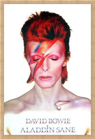 Framed Framed Aladdin Sane Album Cover Art 1973 - David Bowie Album Covers