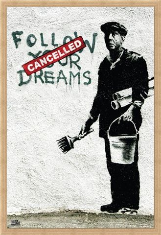 Framed Framed Follow Your Dreams - Banksy